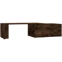 vidaXL Table basse chêne fumé 150x50x35 cm bois composite