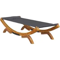 vidaXL Chaise longue 100x188,5x44 cm Bois courbé massif Anthracite