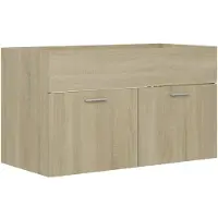 vidaXL Armoire d'évier Chêne sonoma 80x38,5x46 cm Bois d’ingénierie