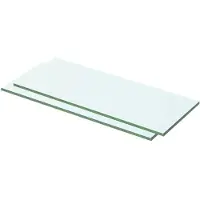 vidaXL Panneaux d'étagère 2 pcs Verre Transparent 50 x 15 cm