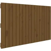 vidaXL Tête de lit murale brun miel 108x3x60 cm pin massif