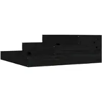 vidaXL Jardinière Noir 78x78x27 cm Bois massif de pin