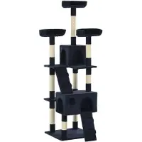 vidaXL Arbre à chat avec colonnes en sisal 170 cm bleu