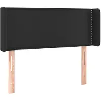 vidaXL Tête de lit avec oreilles Noir 103x16x78/88 cm Similicuir