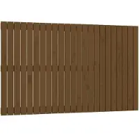 vidaXL Tête de lit murale brun miel 147x3x90 cm Pin massif