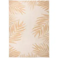 vidaXL Tapis à tissage plat d'extérieur 140x200 cm Motif de feuille