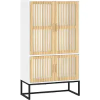 vidaXL Buffet haut blanc 70x35x125 cm bois d'ingénierie
