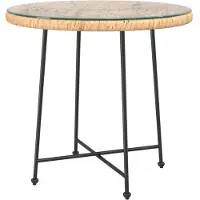 vidaXL Table de salle àmanger Ã80 cm verre dur et acier