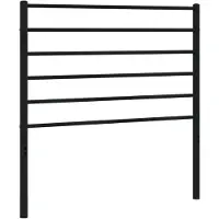 vidaXL Tête de lit de rechange en métal noir 100 cm