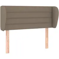 vidaXL Tête de lit avec oreilles taupe 103x23x78/88 cm Tissu