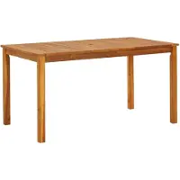 vidaXL Table de jardin 140x80x74 cm bois massif acacia