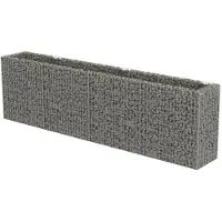 vidaXL Lit surélevé à gabion Acier galvanisé 360x50x100 cm143560