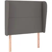 vidaXL Tête de lit avec oreilles Gris 83x23x118/128 cm Similicuir