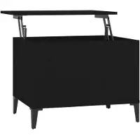 vidaXL Table basse noire 60x44,5x45 cm Bois composite