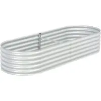 vidaXL Parterre de jardin surélevé 240x80x44 cm Acier galvanisé argenté