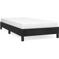 vidaXL -Cadre de lit-fluffy-noir-90x190-cm