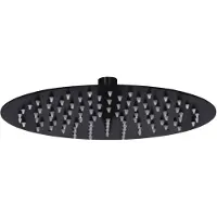 vidaXL Regen Dusche Kopf rund 25 cm Edelstahl schwarz