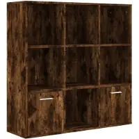 vidaXL Armoire à livres Chêne fumé 98x30x98 cm