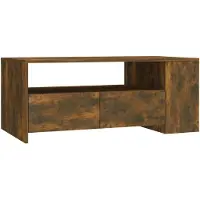 vidaXL Table basse chêne fumé 102x55x42 cm Bois composite