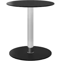 vidaXL Table basse noire 40 cm verre trempé