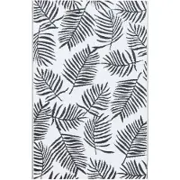 vidaXL Tapis d'extérieur ARAKIL blanc et noir 190x290 cm PP