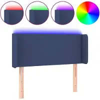 vidaXL Tête de lit LED bleue 103x16x78/88 cm Tissu