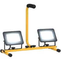vidaXL Spotlight mit Griff LED 2x30 W Kalt weiß
