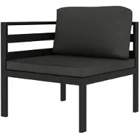 vidaXL Canapé d'angle sectionnel avec coussins Aluminium Anthracite