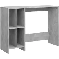 vidaXL Bureau d'ordinateur portable gris béton bois d'ingénierie