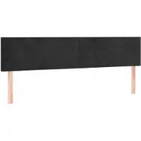 vidaXL Têtes de lit 2 pcs. noir 90x5x78/88 cm velours