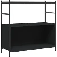 vidaXL Bibliothèque noir 80x30x78,5 cm bois d'ingénierie et fer