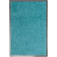 vidaXL Paillasson lavable Cyan 40x60 cm