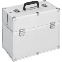vidaXL Mallette à maquillage 38x23x34 cm argenté aluminium