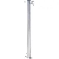 Super Merchant Colonne à eau de jardin 60 cm acier inoxydable rond