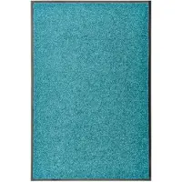 vidaXL Paillasson lavable Cyan 60x90 cm