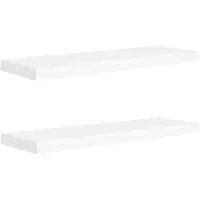 vidaXL Étagères murales flottantes 2 pcs blanc 80x23,5x3,8 cm MDF