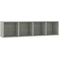 vidaXL Bibliothèque/Meuble TV Gris béton 143x30x36 cm