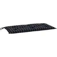 vidaXL Coussin de banc de jardin carreaux noir 100x50x7cm tissu oxford