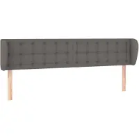 vidaXL Tête de lit avec oreilles Gris 183x23x78/88 cm Similicuir