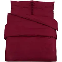 vidaXL Ensemble de literie Bordeaux rouge 135x200 cm coton