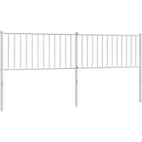 vidaXL Tête de lit de rechange en métal blanc 193 cm