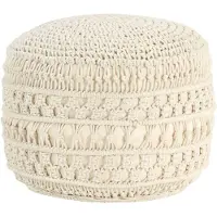 vidaXL Pouf en macramé fait main 45 x 30 cm coton