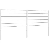 vidaXL Tête de lit de rechange en métal blanc 200 cm