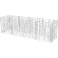 vidaXL Lit surélevé à gabion Acier 360x90x100 cm