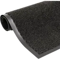 vidaXL Paillasson rectangulaire 60 x 90 cm Noir