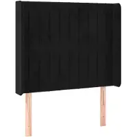 vidaXL Tête de lit avec oreilles noir 83x16x118/128 cm velours