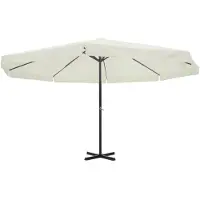 vidaXL Parasol blanc aluminium 500 cm