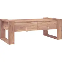vidaXL Table basse 110x60x40 cm Bois de teck massif