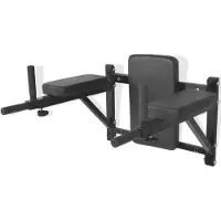 vidaXL Station dip de fitness pour montage mural noir