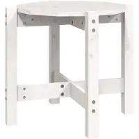 vidaXL Table basse blanche Ø 52,5x45 cm pin massif